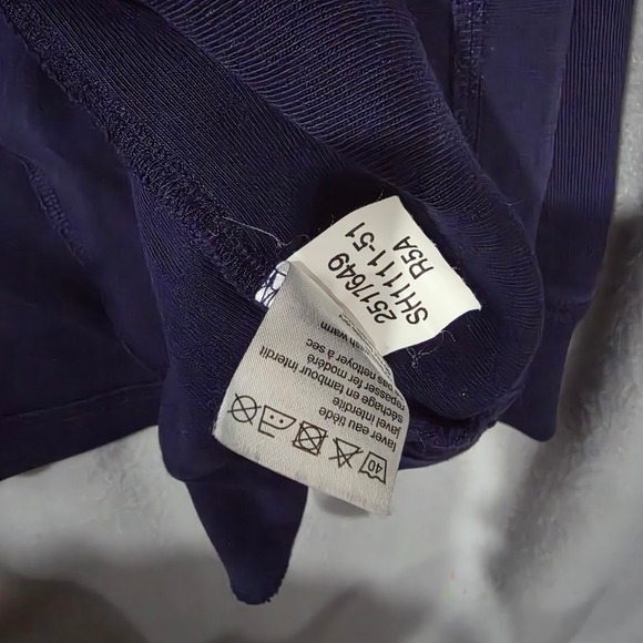 Lacoste Mens Navy Blue 1/4 Zip Cotton Pullover Sweater Size 9 3XL SH1111-51 - Picture 8 of 8